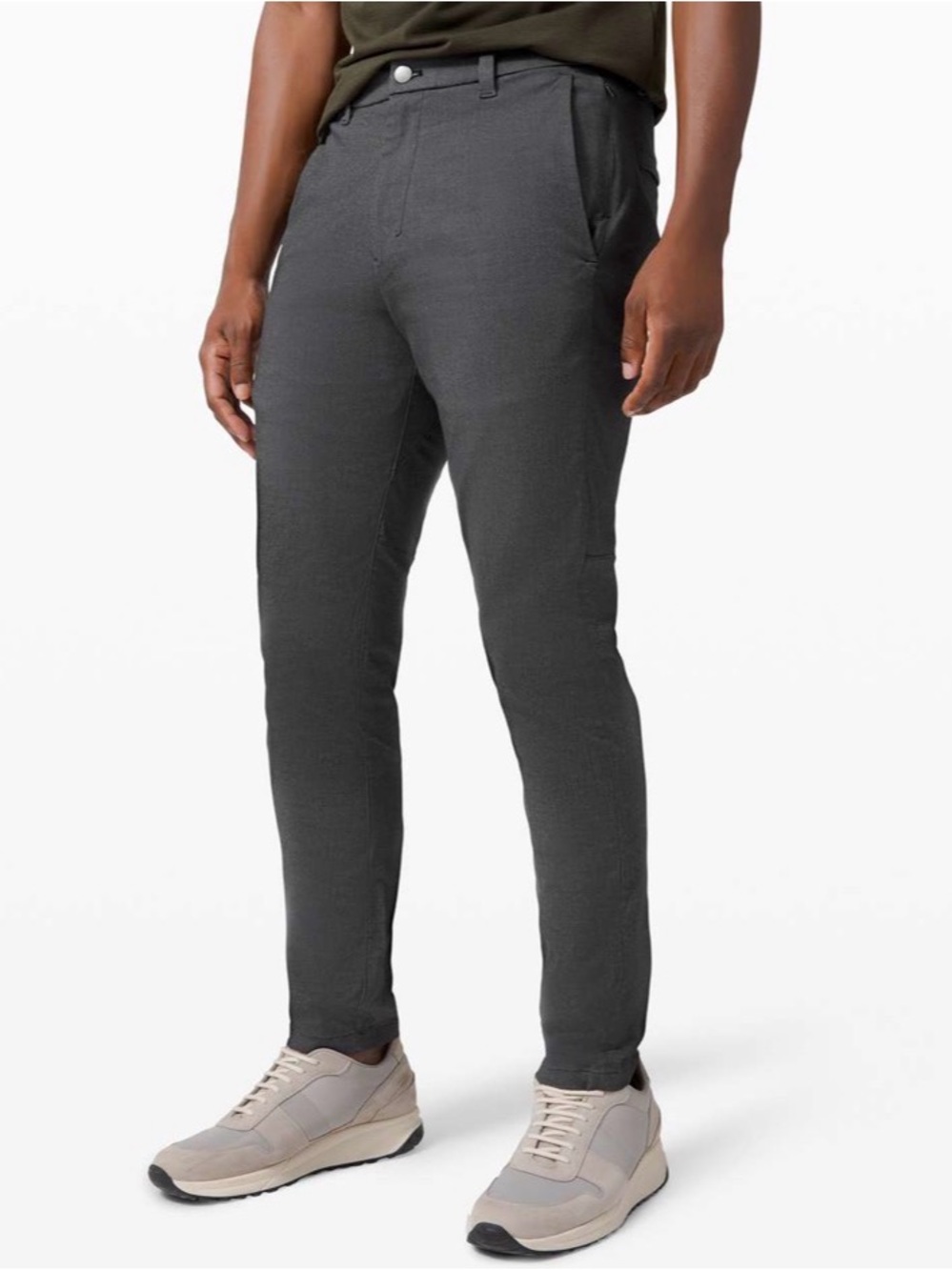 Lululemon Mens Commission Pant Slim Fit Dark Charcoal Gray Chino Size 28